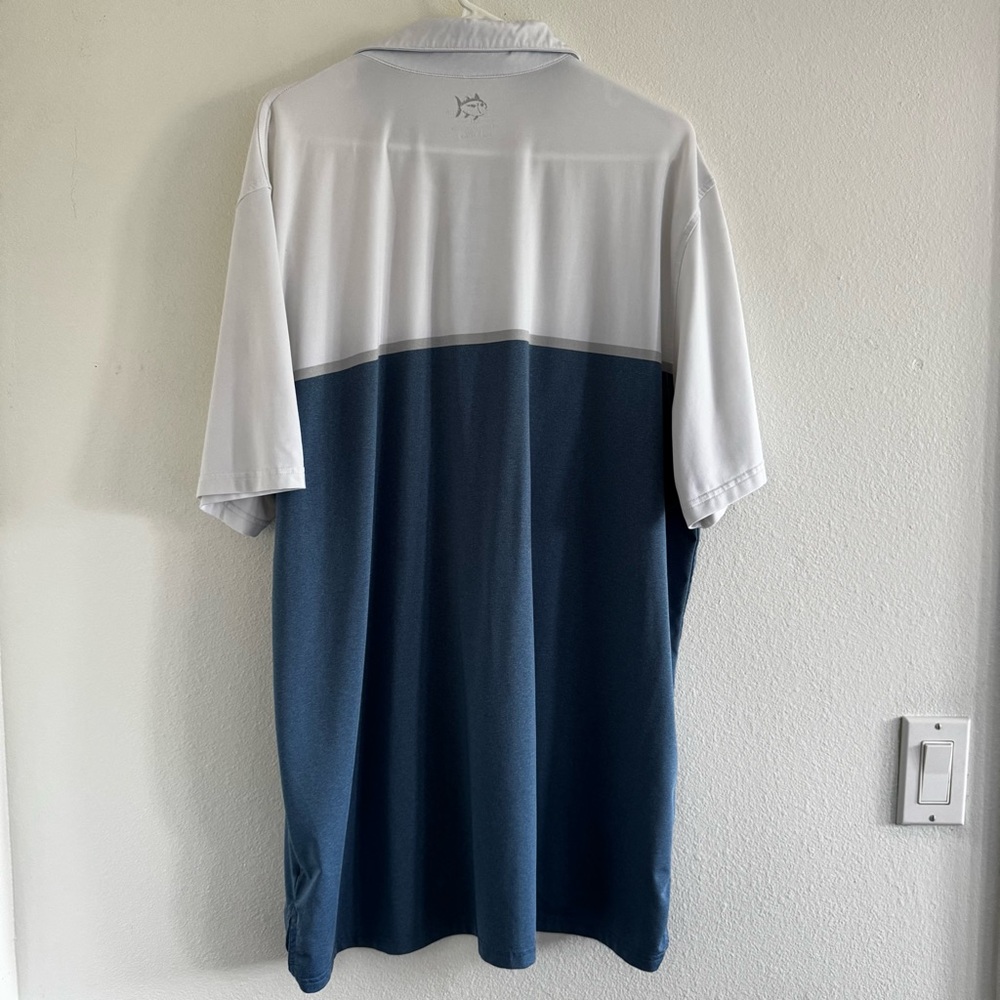 Southern Tide Blue and White Polo Shirt Size XXL - Picture 4 of 6
